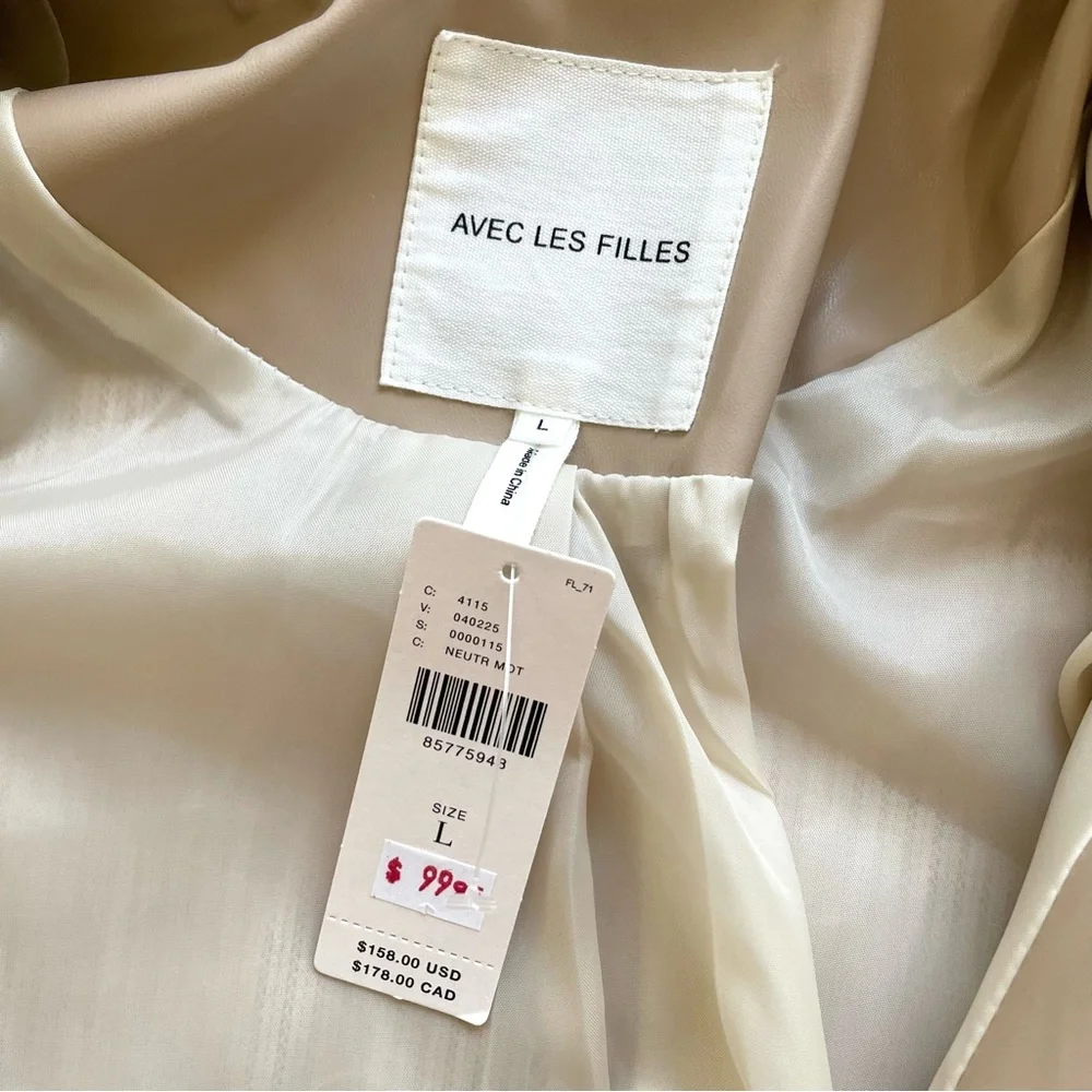 Anthropologie Avec Les Filles Colorblock Sherpa Bomber‎ Jacket - Size L (NWT)